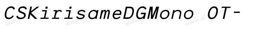 CSKirisameDGMono OT字体转换